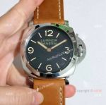 Panerai Luminor PAM 372 Replica Watch SS Brown Leather Strap